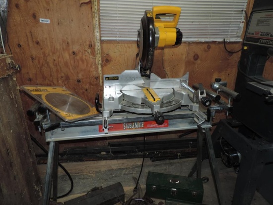 DeWalt DW705 12" compound miter saw with stablemate stand.