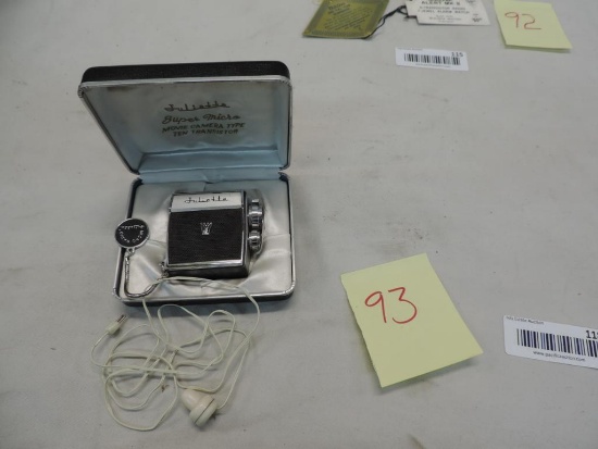 Juliette Super Micro movie camera type 10 transistor with box.