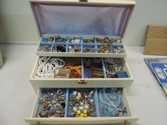 Loaded estate jewelry box.