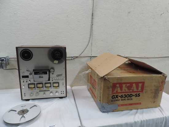 Akai GX 630 D SS reel to reel with box.
