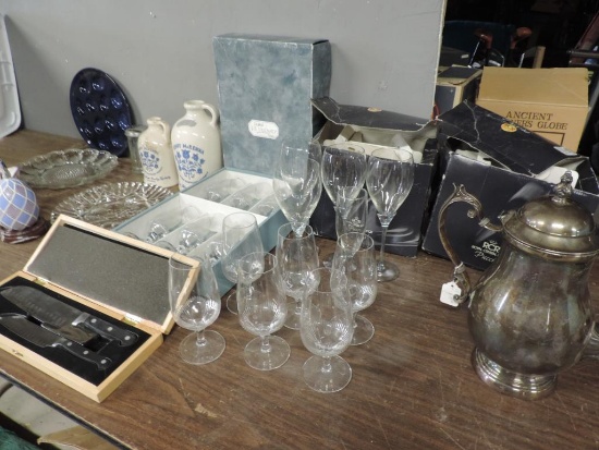 Fiesta egg plate, G. Durand Crystal and more.