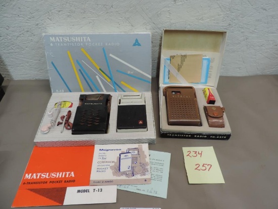 R234,257. Mitachi 627R with box & Matsushita T-13 with box.