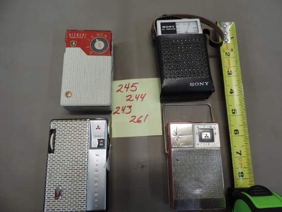 R245,244,243 & 261. Transistor radio assortment.