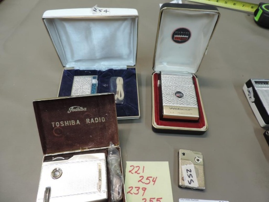 R221,254,239 & 255. Transistor radio assortment.