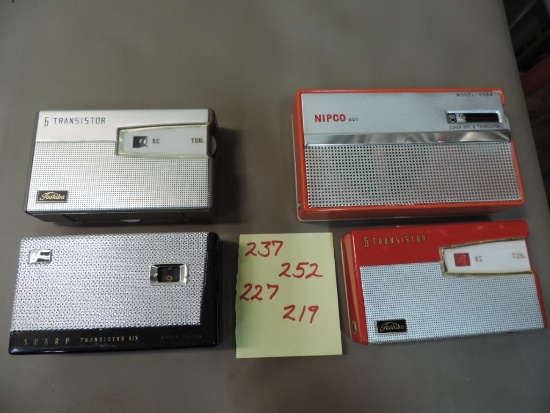 R237, 252, 227 & 219. Transistor radio assortment.