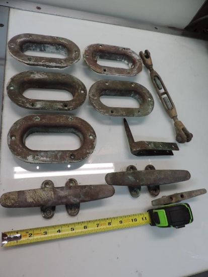 Early brass ship hardware.
