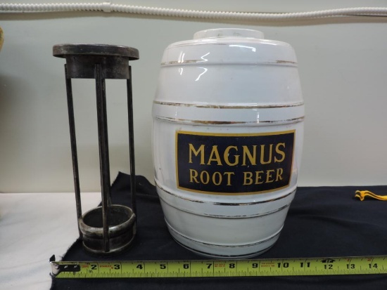Magnus Root beer syrup dispenser.