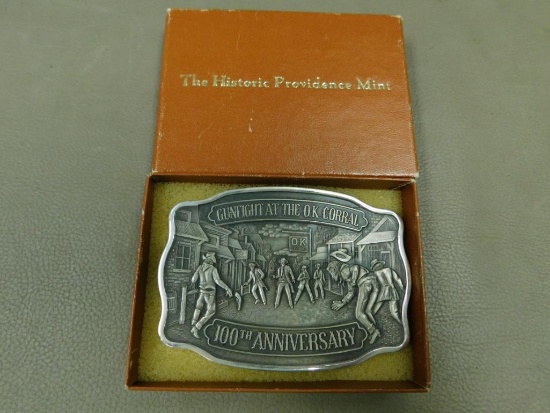 Sterling Silver OK Corral belt buckle