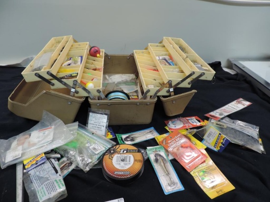 Loaded Old Pal Woodstream PF1290 tackle box.