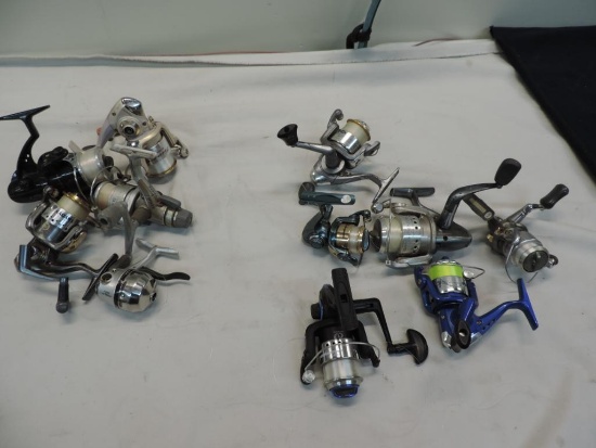 Spinning reel assortment.