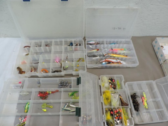 Jig heads and crankbaits.