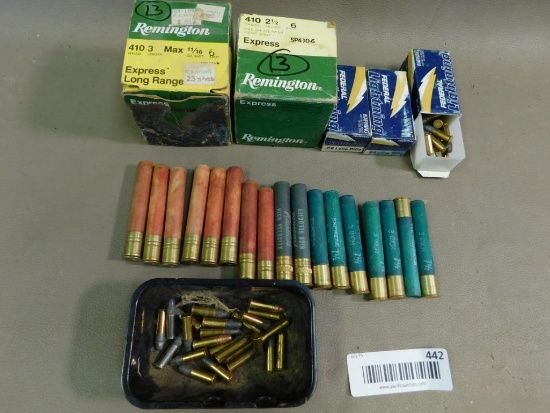 410 gauge and 22 LR ammunition