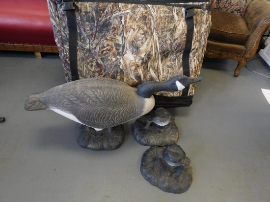 Bigfoot Canadian goose decoys with bag