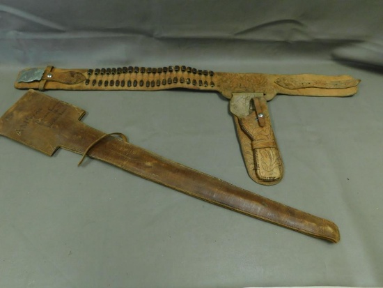 Vintage holster rig and Pettibone sword case