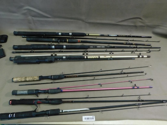 Two piece spinning rods