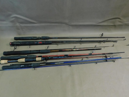 Two piece spinning rods