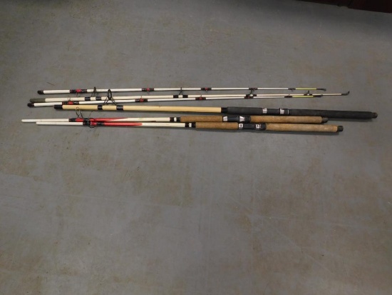 Two piece surf caster rods