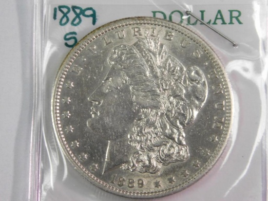 1889 S Morgan dollar coin