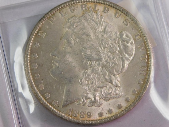 1889 P Morgan dollar coin
