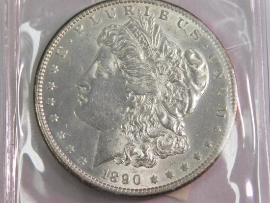1890 P Morgan dollar coin