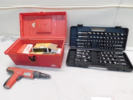 Hilti DX-350 Nail gun and new wood auger bits