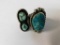 silver and turquoise rings