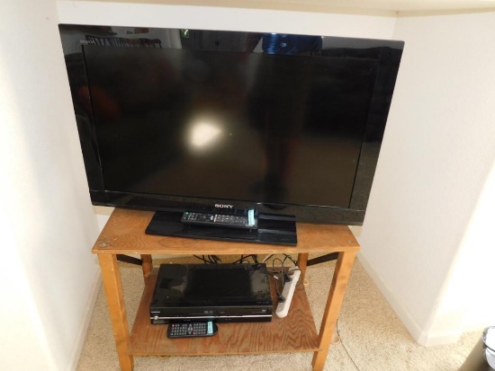 Sony Bravia Flatscreen television and Toshiba DVD player