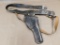 Vintage police belt with flap holster