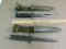 Two US M7 bayonetsFor M16 with sheaths
