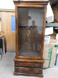 Wood Glass Front Lighted Gun Cabinet