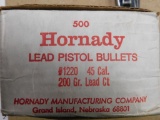Hornady 45 Cal. 200 Grain Lead Pistol Bullets.