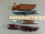 Schrade Walden And KABAR hunting knives