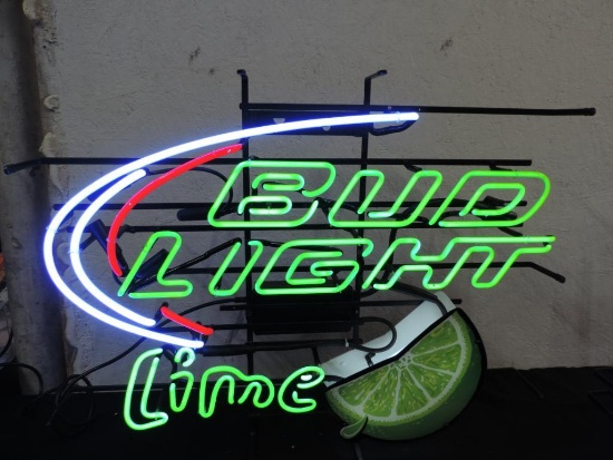 30x24" Bud Light Lime neon sign.