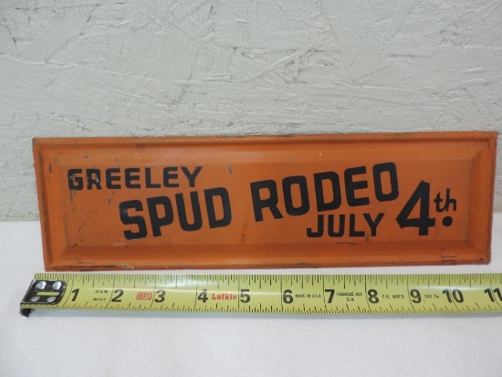 Greeley Spud Rodeo Sign