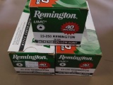 Remington 22-250 Rem. 50 Gr. JHP Ammo