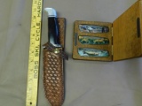 Sheath Knife And Collector Set