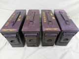 Four ea steel 30 cal ammo cans