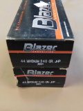 Blazer 44 Magnum 240 Gr. JHP Ammo