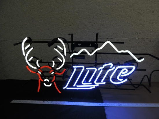 Miller Lite Buck neon.