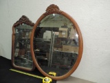 Two antique mirrors.