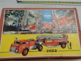 Gama # 2622 vintage toy fire truck with box.
