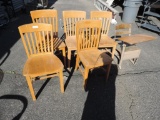 5 oak High point chairs.
