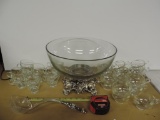 Punchbowl with 28 cups.