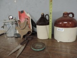 Antique jugs, seeder and more.