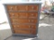 Painted grey and brown 5 drawer dresser.
