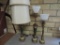 Three marked Rembrandt stone base lamps.
