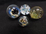 Floral Handblown Glass Marbles