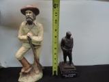 1964 Will Rogers statue and 1978 ceramic statue.