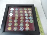 1987 - 2018 Sturgis pins in display box.