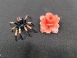 Handblown Glass Black Widow Spider